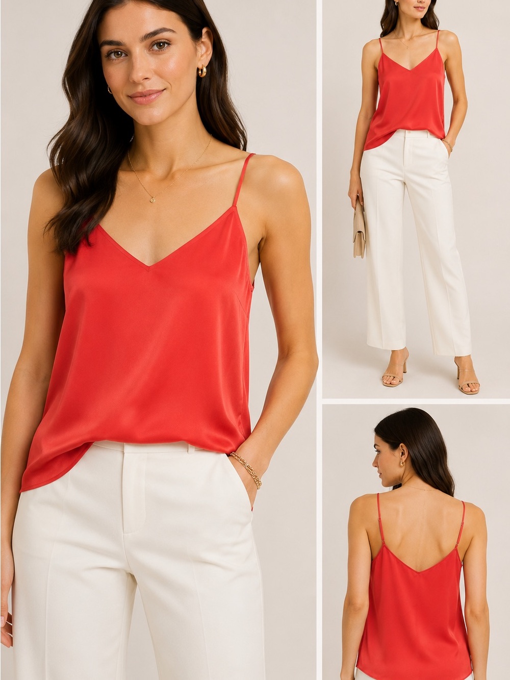 J.Crew 100% Silk Cami | Red Silk Tank | Size Small